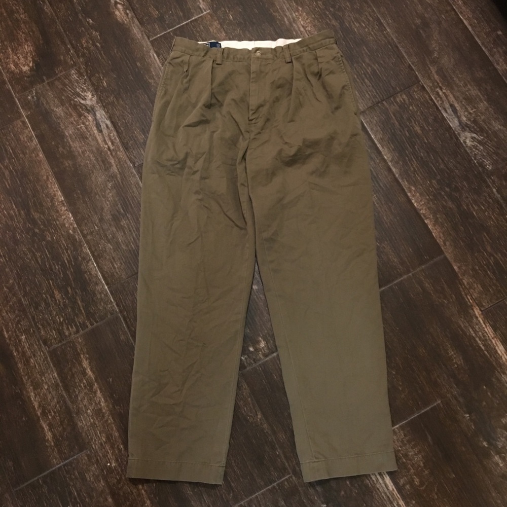 Ralph Lauren Classic Chino Green Pants Sz 34x30